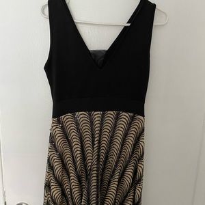 Nude and black sequin dress